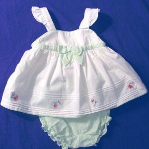 Janie and Jack Bird/Flower Matching Set Dress NWT